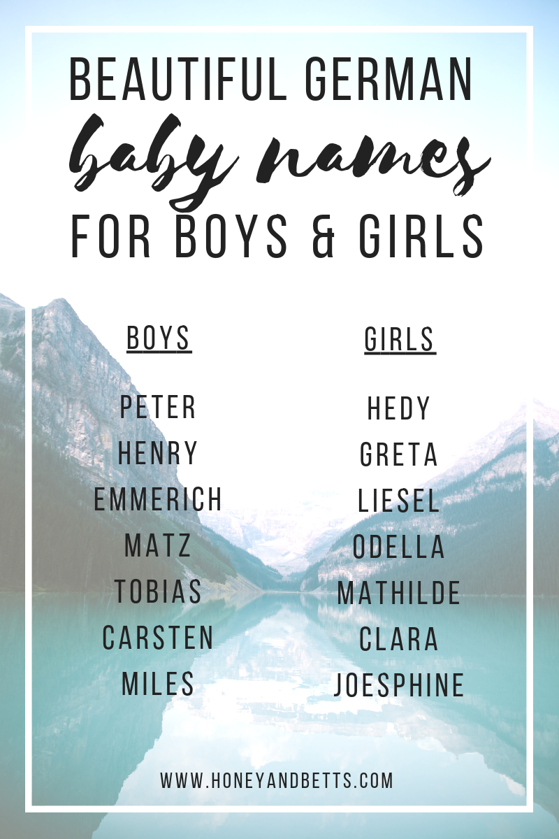 14 Unique German Baby Names For Boys And GirlsHoney Betts